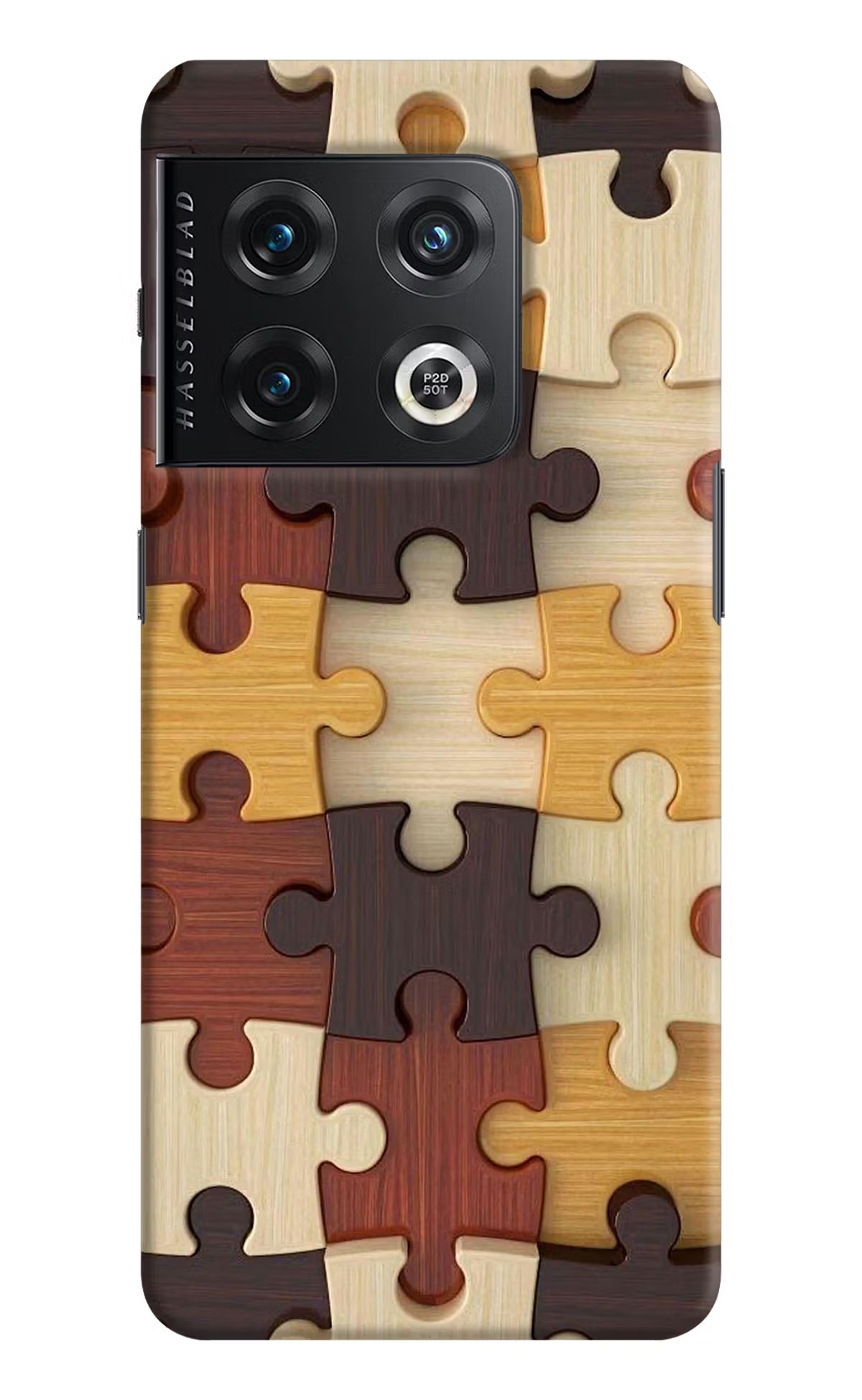 Wooden Puzzle OnePlus 10 Pro 5G Hard Case Back Cover by Casekaro