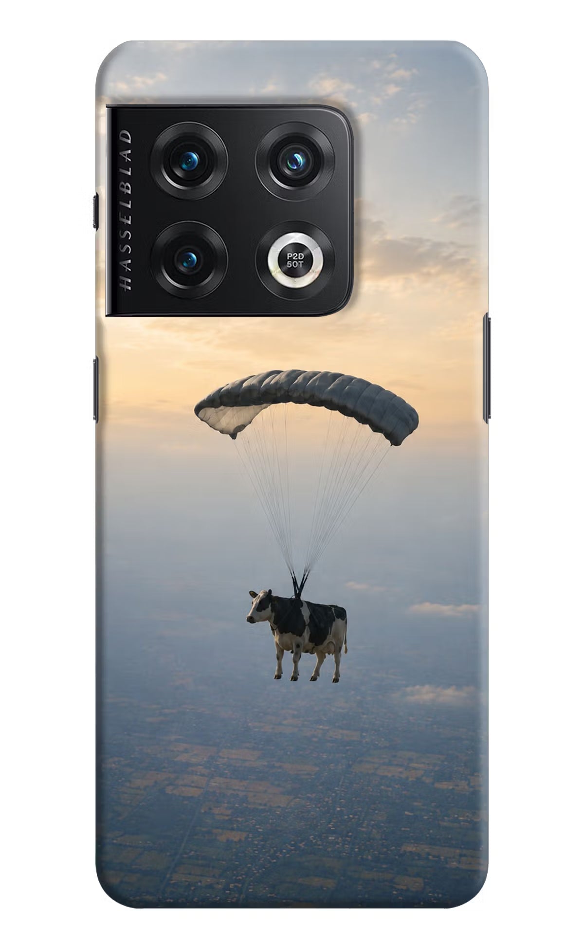 Skydiving Cow OnePlus 10 Pro 5G Back Cover