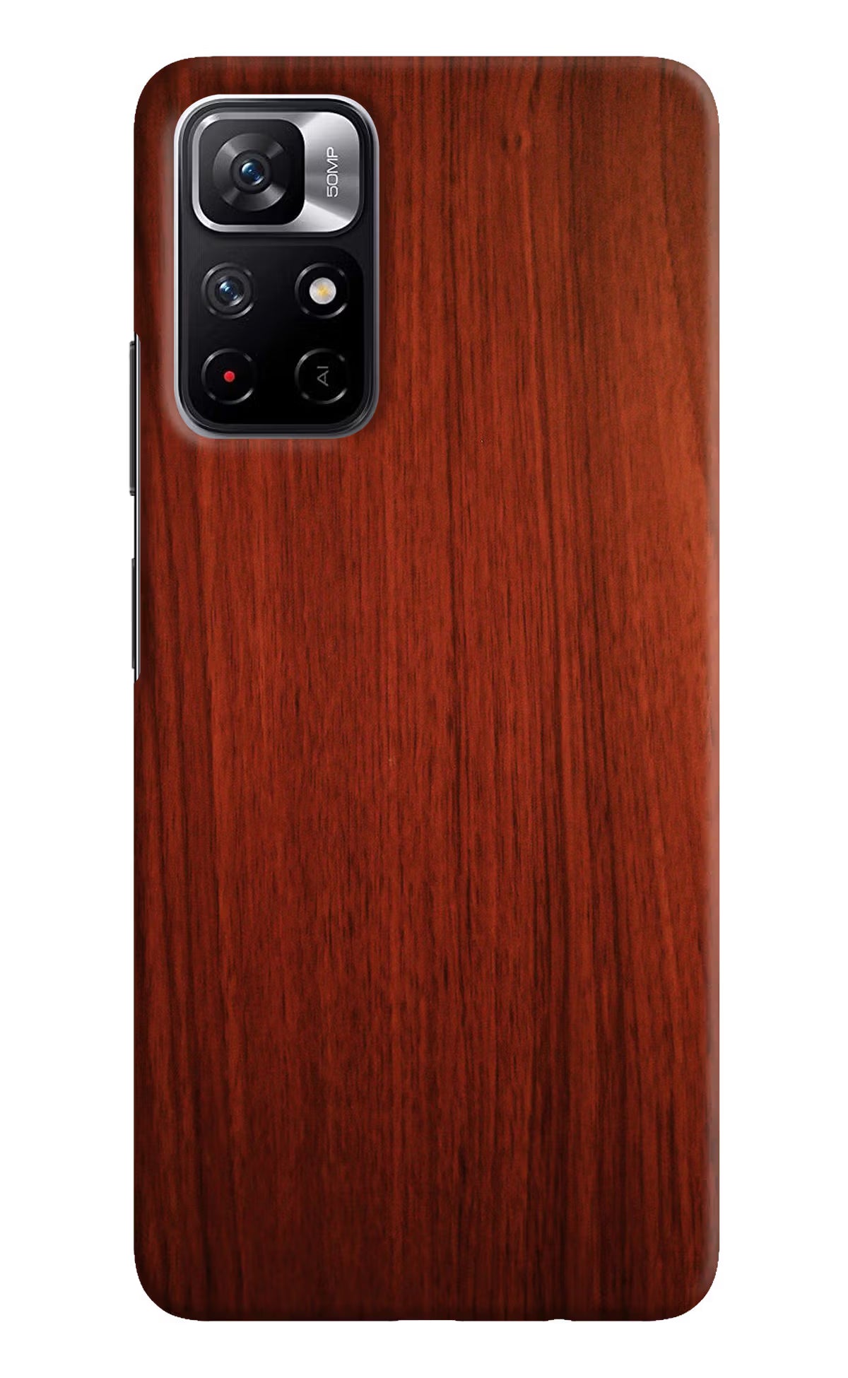 Wooden Plain Pattern Poco M4 Pro 5G Hard Case Back Cover by Casekaro