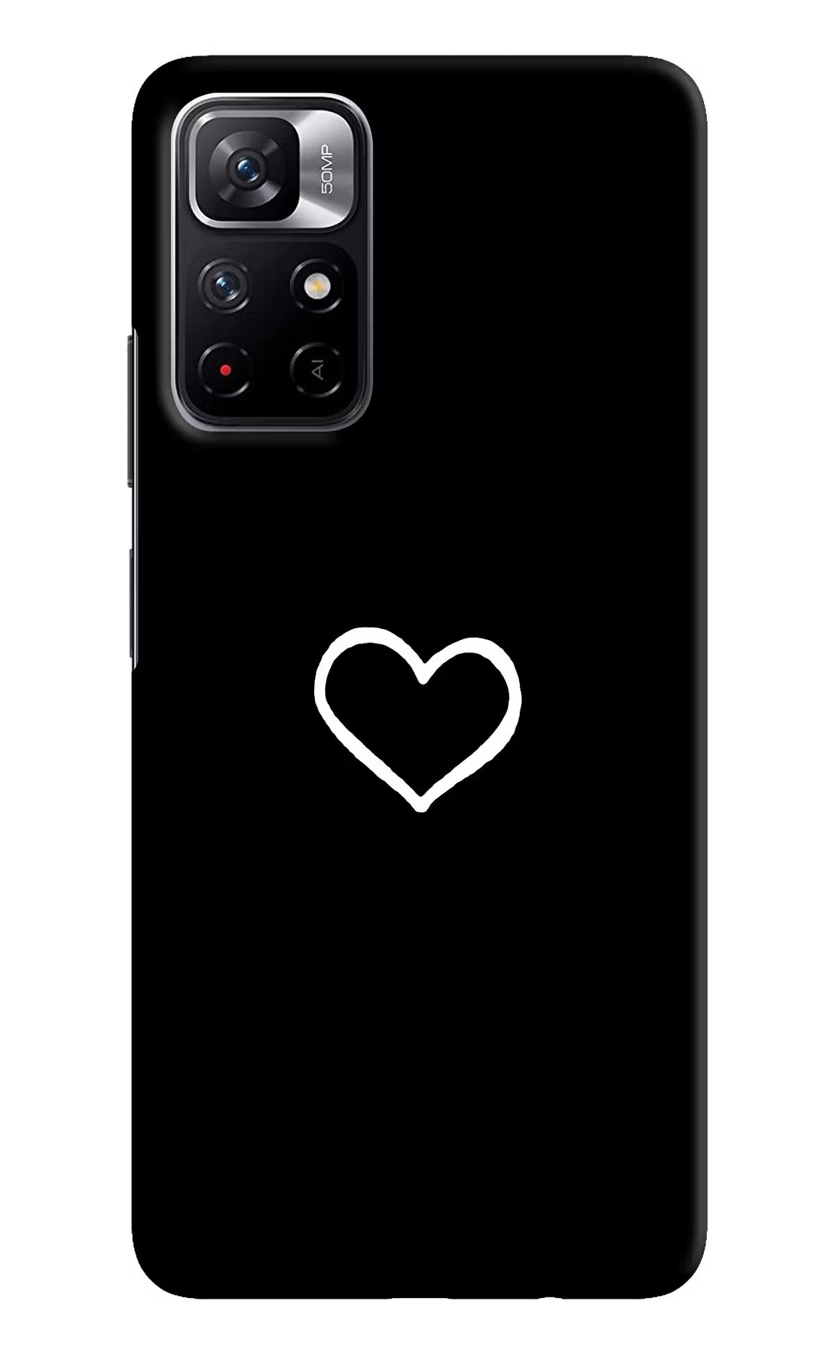 Heart Poco M4 Pro 5G Hard Case Back Cover by Casekaro