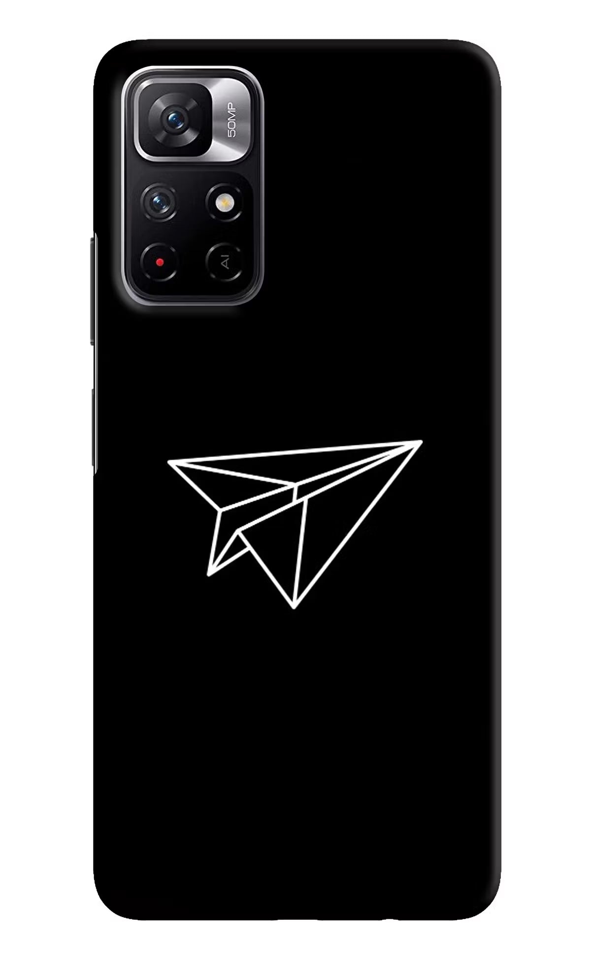 Paper Plane White Poco M4 Pro 5G Hard Case Back Cover by Casekaro