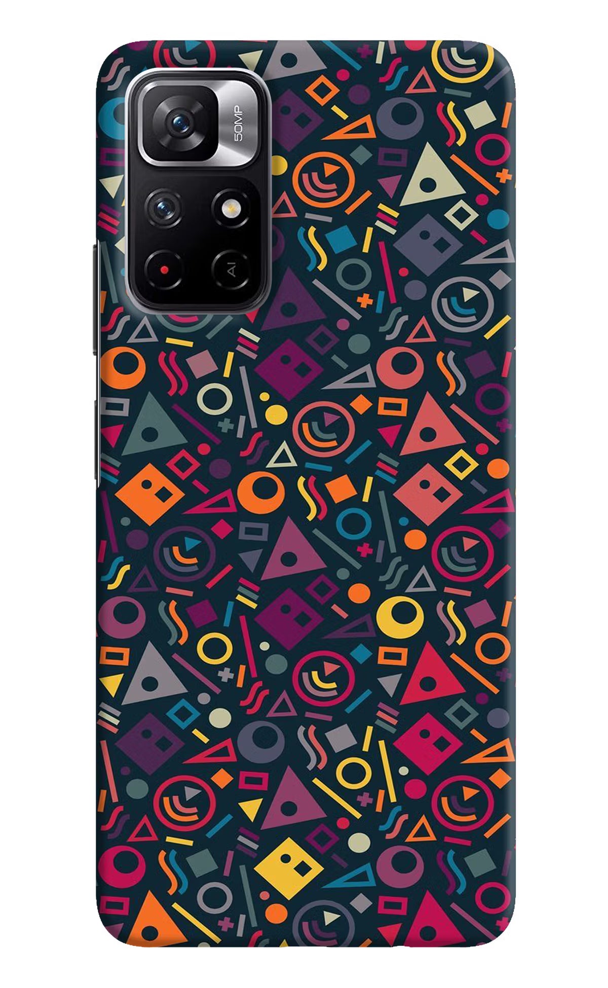 Geometric Abstract Poco M4 Pro 5G Hard Case Back Cover by Casekaro