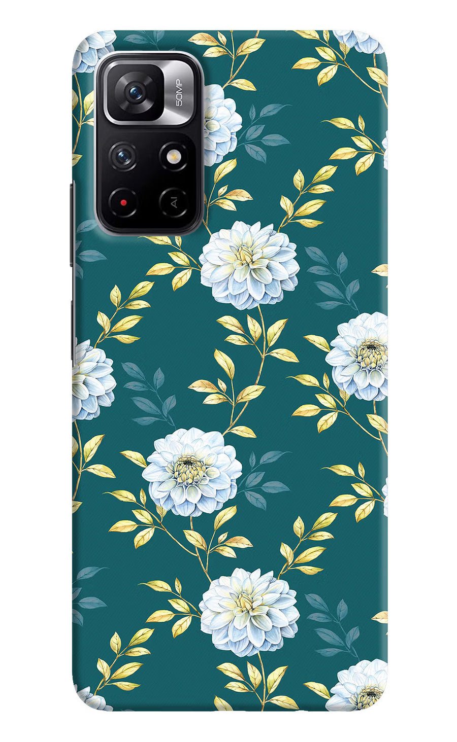 Flowers Poco M4 Pro 5G Back Cover, Hard case