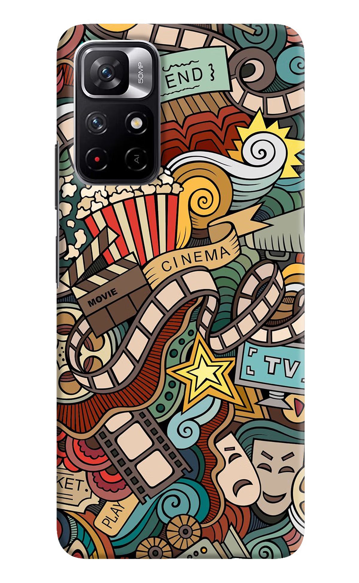 Cinema Abstract Poco M4 Pro 5G Hard Case Back Cover by Casekaro