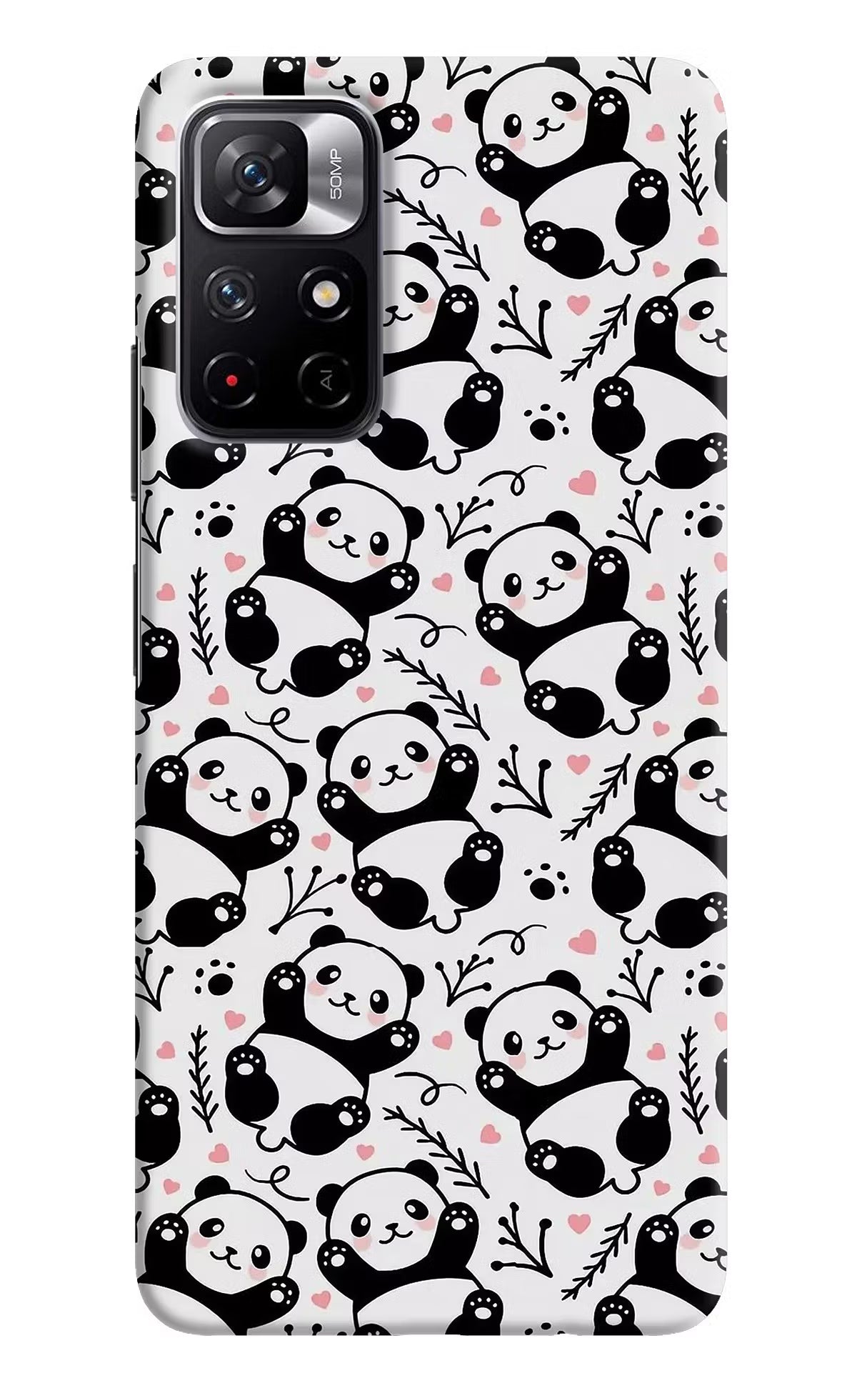 Cute Panda Poco M4 Pro 5G Hard Case Back Cover by Casekaro