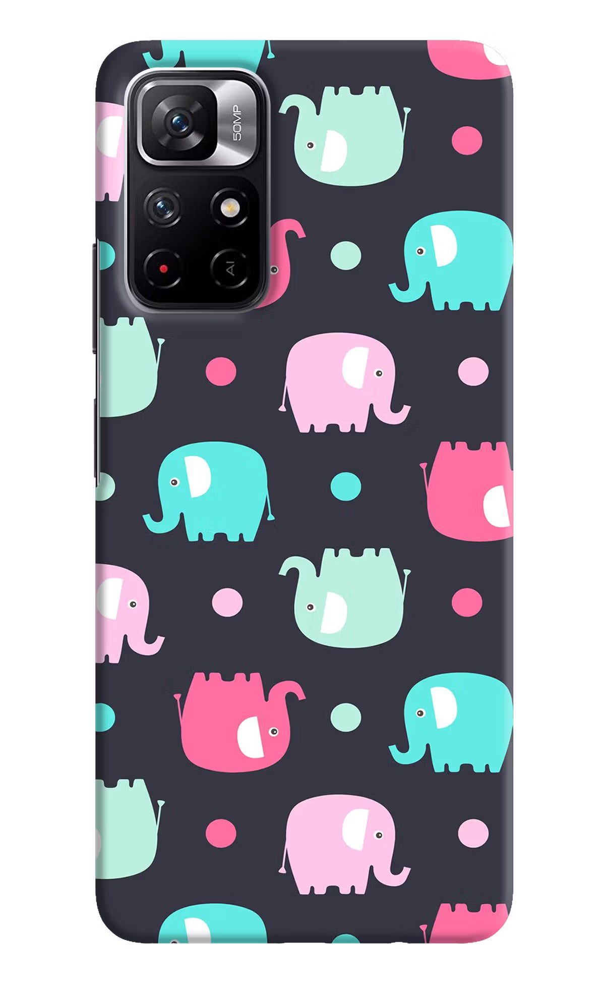 Elephants Poco M4 Pro 5G Hard Case Back Cover by Casekaro
