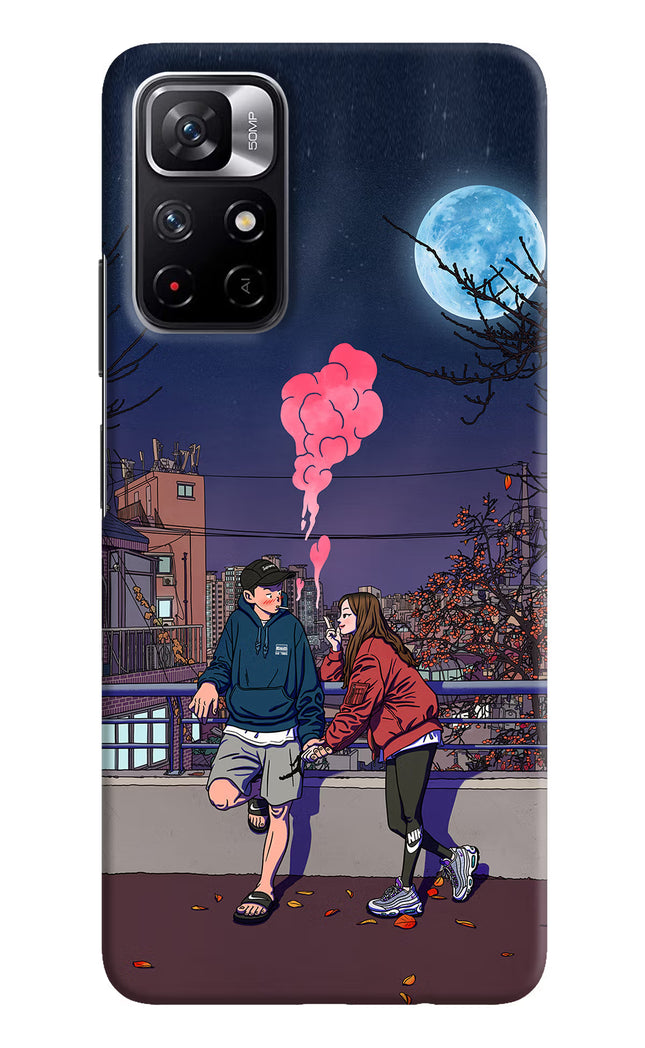Chilling Couple Poco M4 Pro 5G Hard Case Back Cover by Casekaro