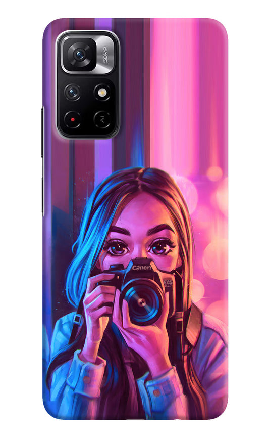 Girl Photographer Poco M4 Pro 5G Hard Case Back Cover by Casekaro