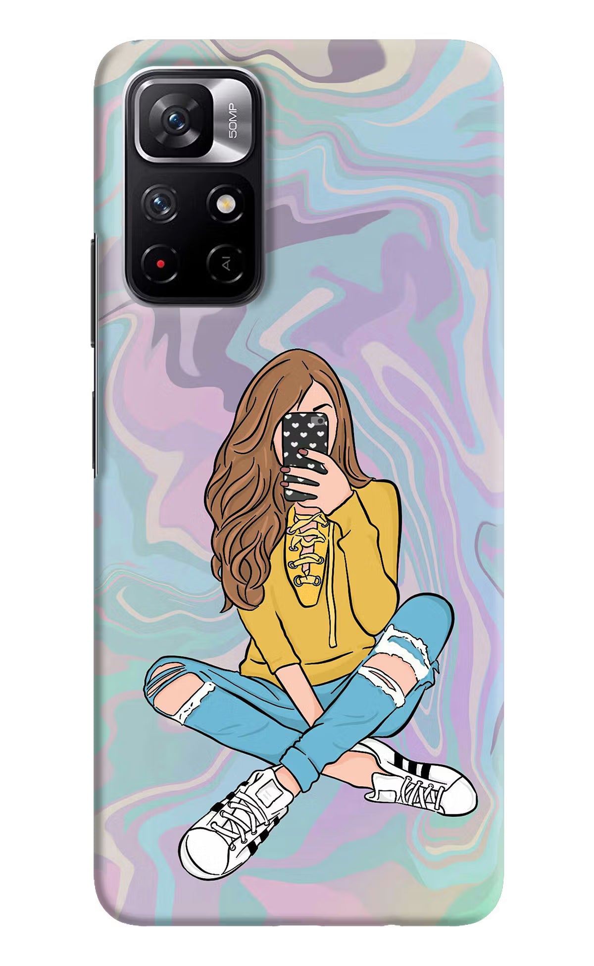 Selfie Girl Poco M4 Pro 5G Hard Case Back Cover by Casekaro
