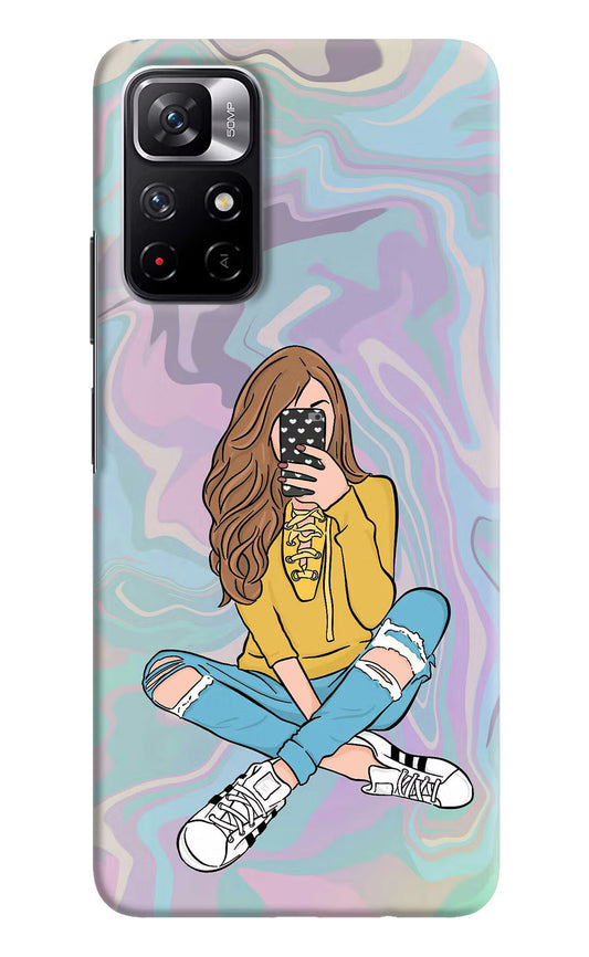 Selfie Girl Poco M4 Pro 5G Hard Case Back Cover by Casekaro