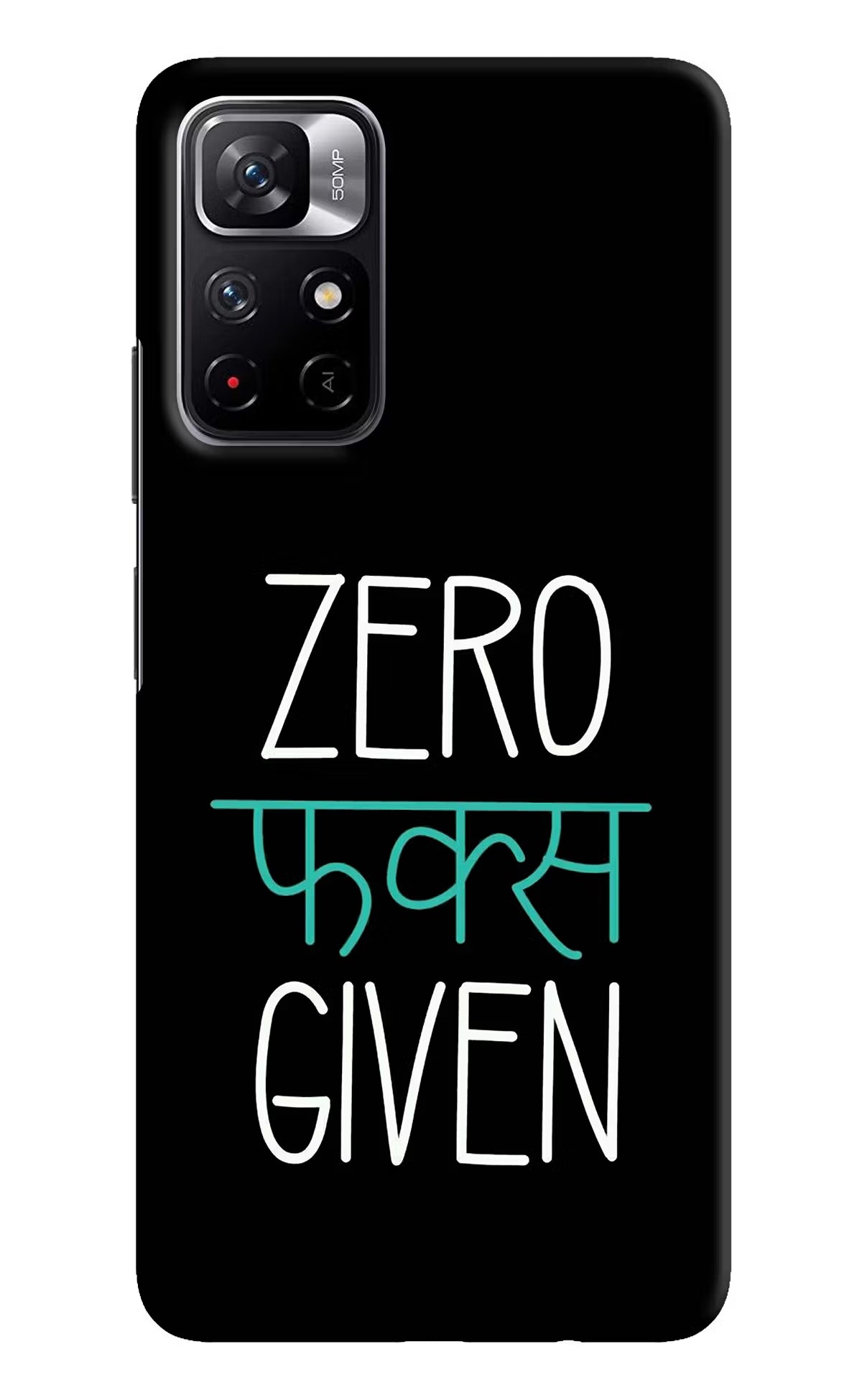 Zero Fucks Given Poco M4 Pro 5G Hard Case Back Cover by Casekaro