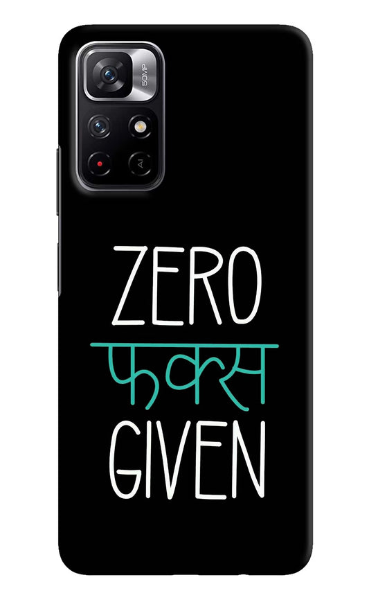 Zero Fucks Given Poco M4 Pro 5G Hard Case Back Cover by Casekaro