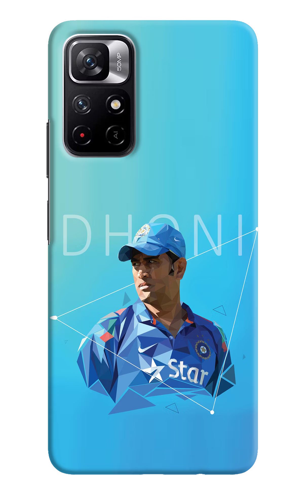 Dhoni Artwork Poco M4 Pro 5G Hard Case Back Cover by Casekaro