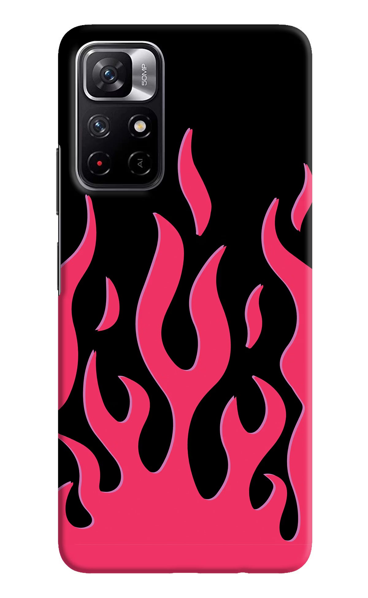 Fire Flames Poco M4 Pro 5G Hard Case Back Cover by Casekaro