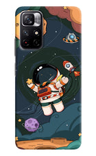Cartoon Astronaut Poco M4 Pro 5G Hard Case Back Cover by Casekaro
