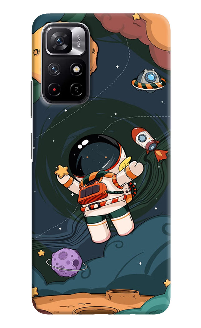 Cartoon Astronaut Poco M4 Pro 5G Hard Case Back Cover by Casekaro