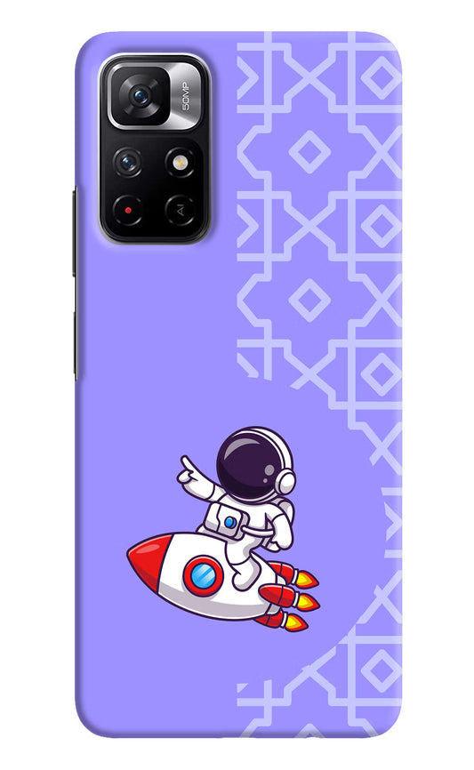 Cute Astronaut Poco M4 Pro 5G Hard Case Back Cover by Casekaro