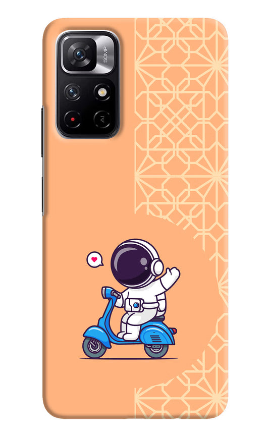 Cute Astronaut Riding Poco M4 Pro 5G Hard Case Back Cover by Casekaro