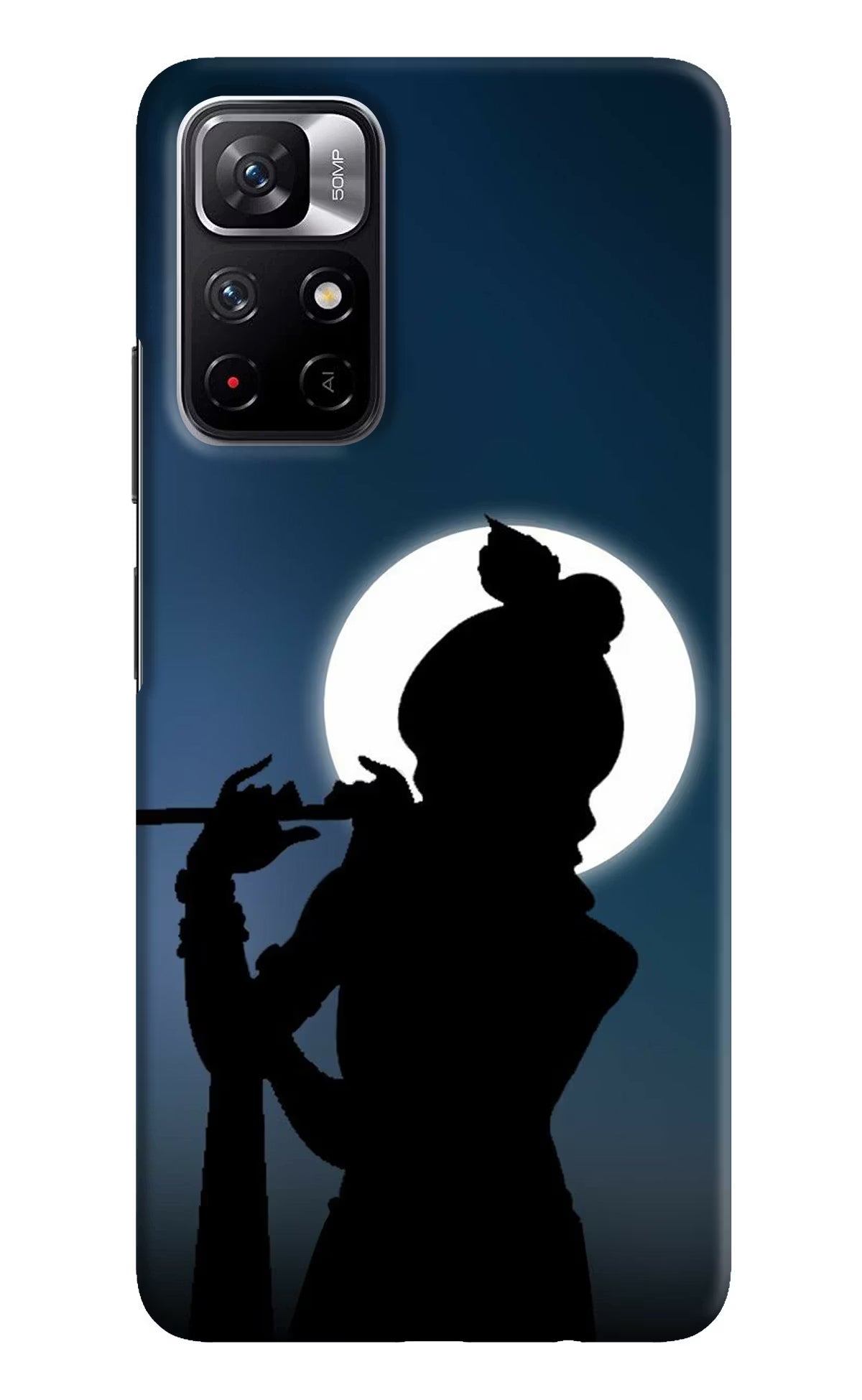 Shri Krishna Silhouette Poco M4 Pro 5G Hard Case Back Cover by Casekaro