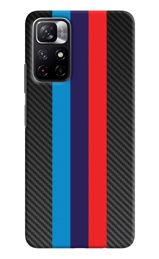 BMW Stripes Pattern Poco M4 Pro 5G Hard Case Back Cover by Casekaro