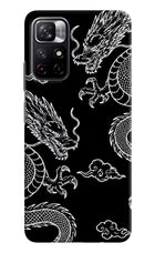 Twin Dragons Poco M4 Pro 5G Hard Case Back Cover by Casekaro