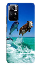 Dolphin vs Cow Poco M4 Pro 5G Hard Case Back Cover by Casekaro