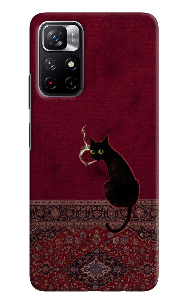 Midnight Cat Poco M4 Pro 5G Hard Case Back Cover by Casekaro