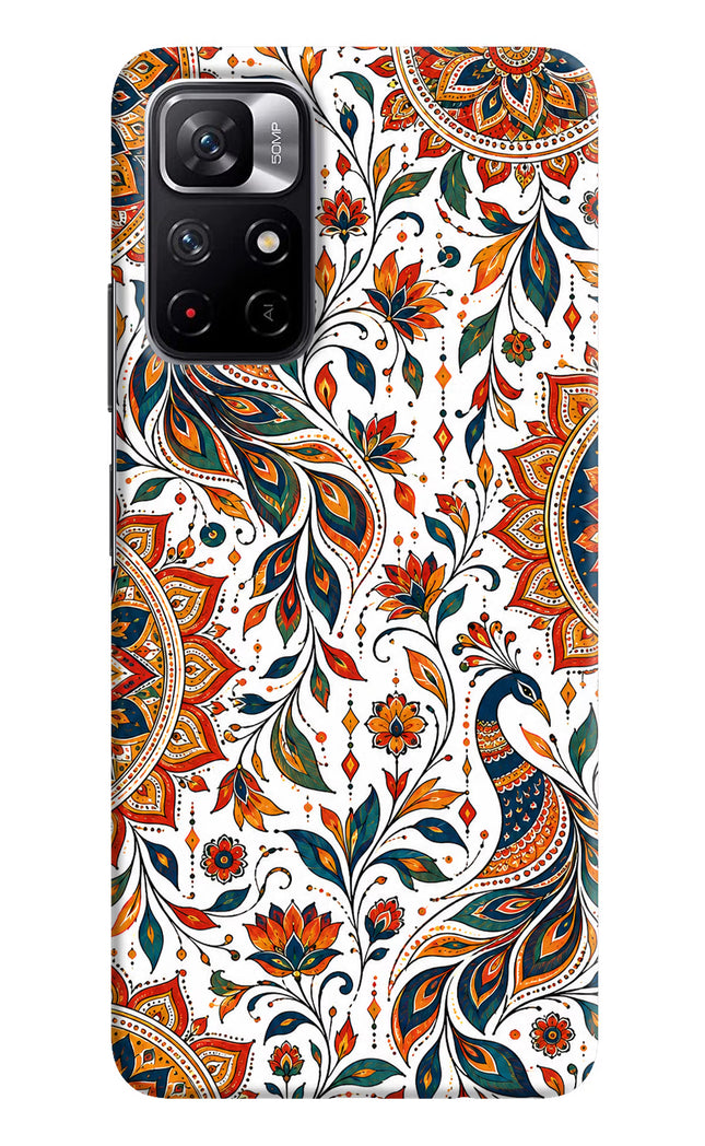White Mayura Poco M4 Pro 5G Hard Case Back Cover by Casekaro
