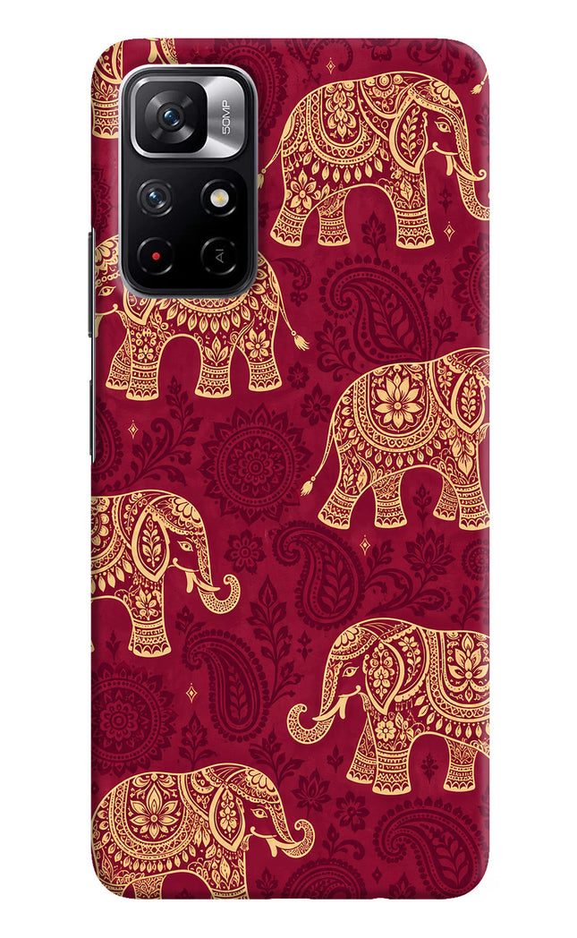 Maroon Elephant Poco M4 Pro 5G Back Cover