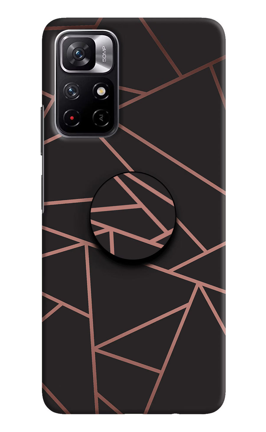 Geometric Pattern Poco M4 Pro 5G Pop Case, Hard case