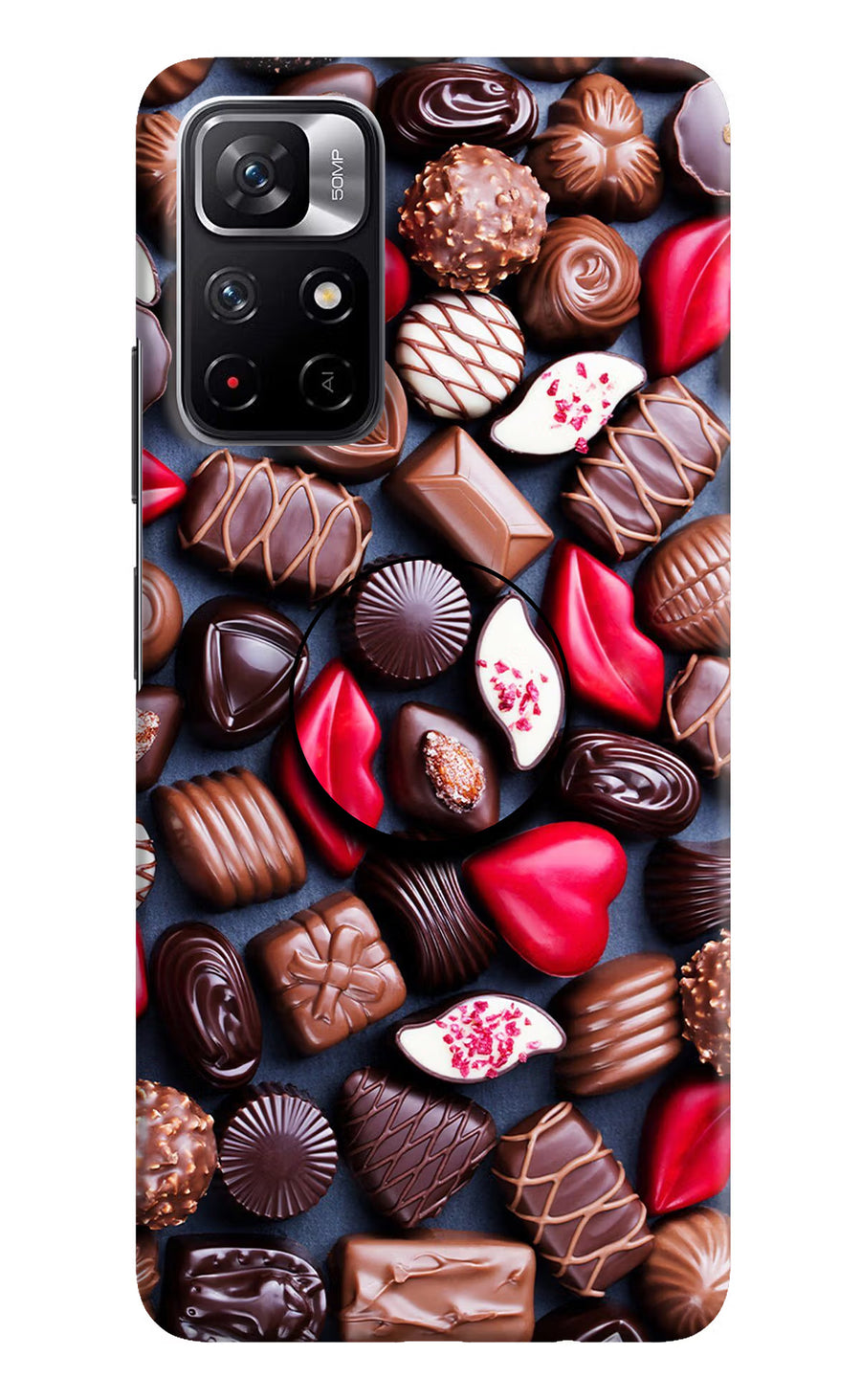 Chocolates Poco M4 Pro 5G Pop Case, Hard case