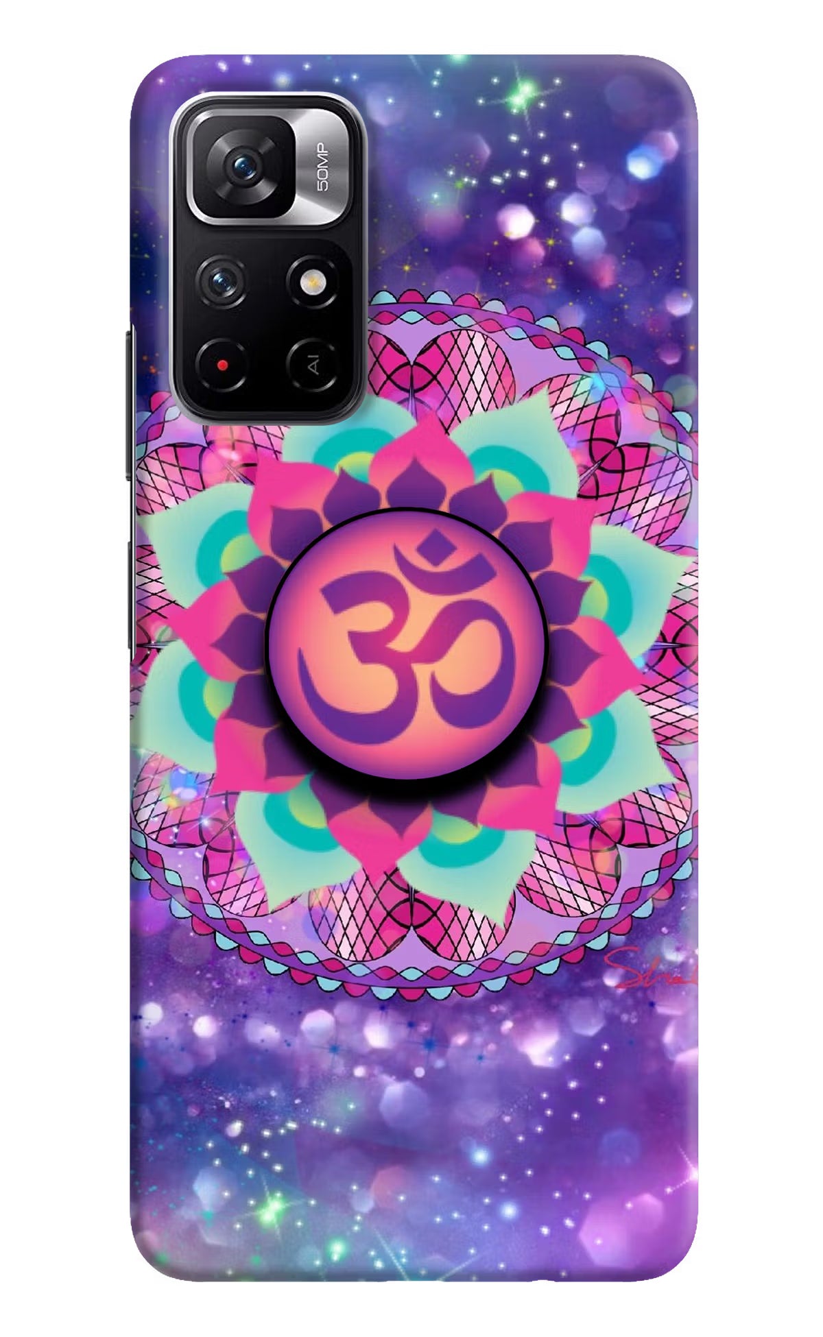 Om Purple Poco M4 Pro 5G Pop Case by Casekaro