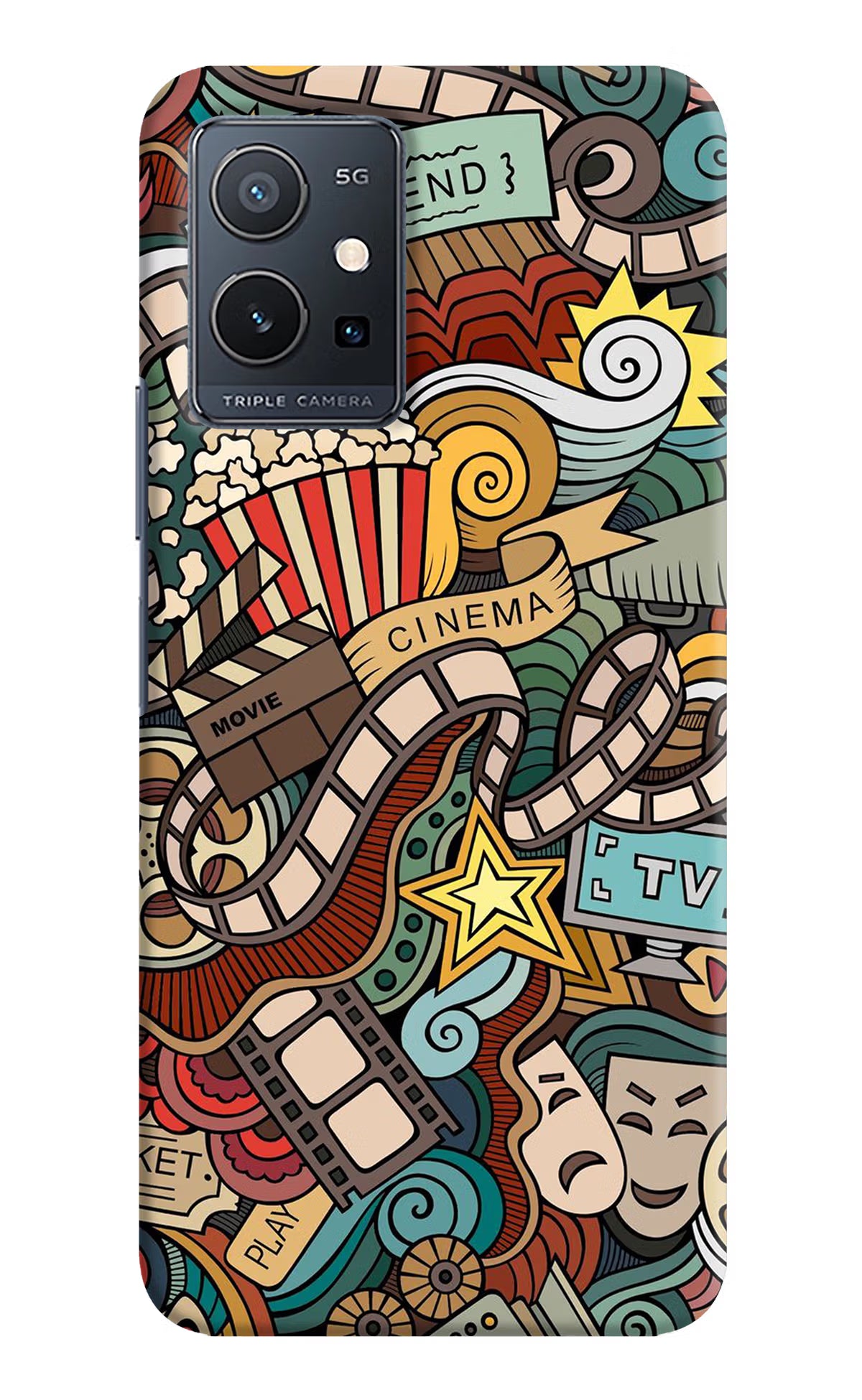 Cinema Abstract IQOO Z6 5G (not 44W) Hard Case Back Cover by Casekaro