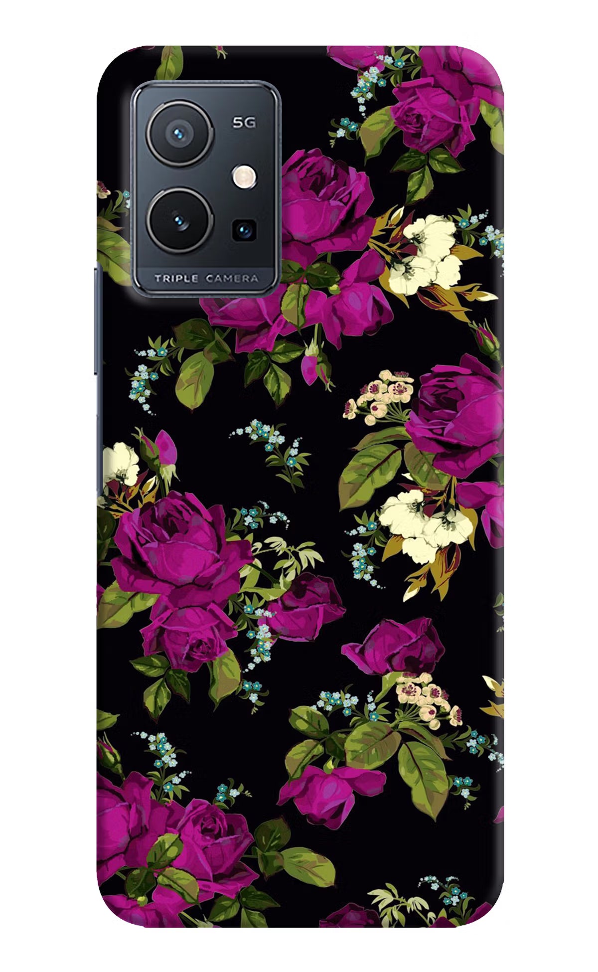 Flowers IQOO Z6 5G (not 44W) Hard Case Back Cover by Casekaro
