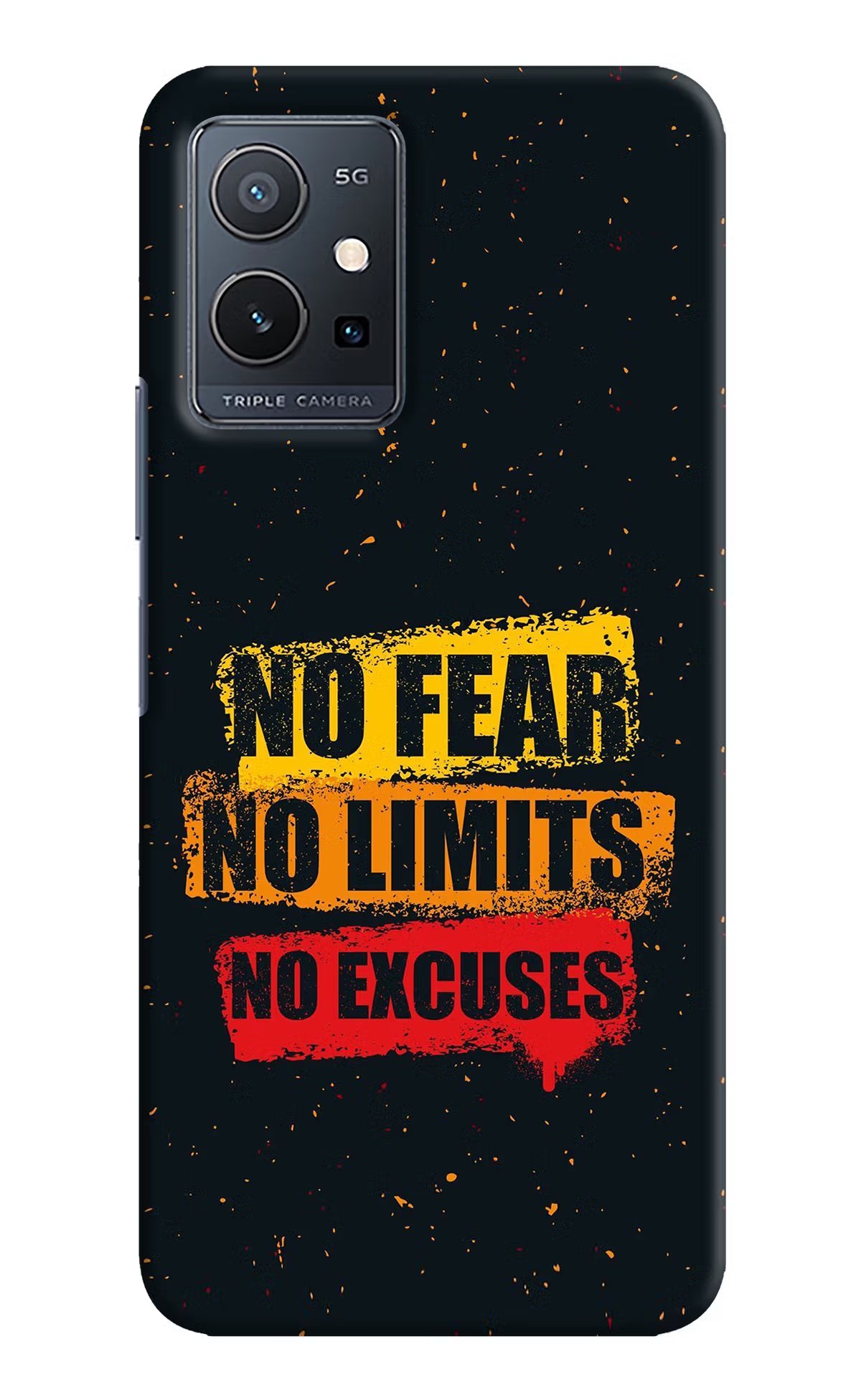 No Fear No Limits No Excuse IQOO Z6 5G (not 44W) Hard Case Back Cover by Casekaro