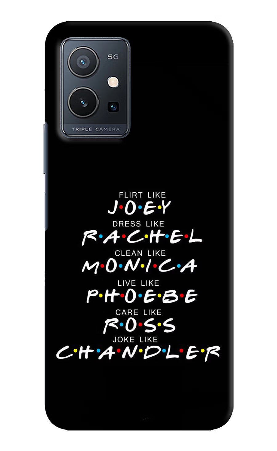FRIENDS Character IQOO Z6 5G (not 44W) Back Cover, Hard case
