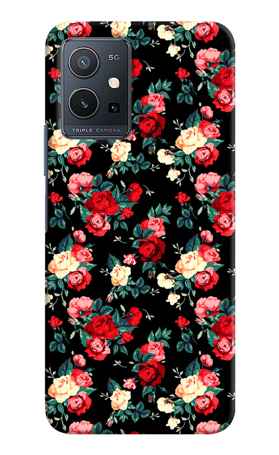 Rose Pattern IQOO Z6 5G (not 44W) Back Cover, Hard case