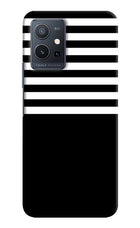 Black and White Print IQOO Z6 5G (not 44W) Hard Case Back Cover by Casekaro