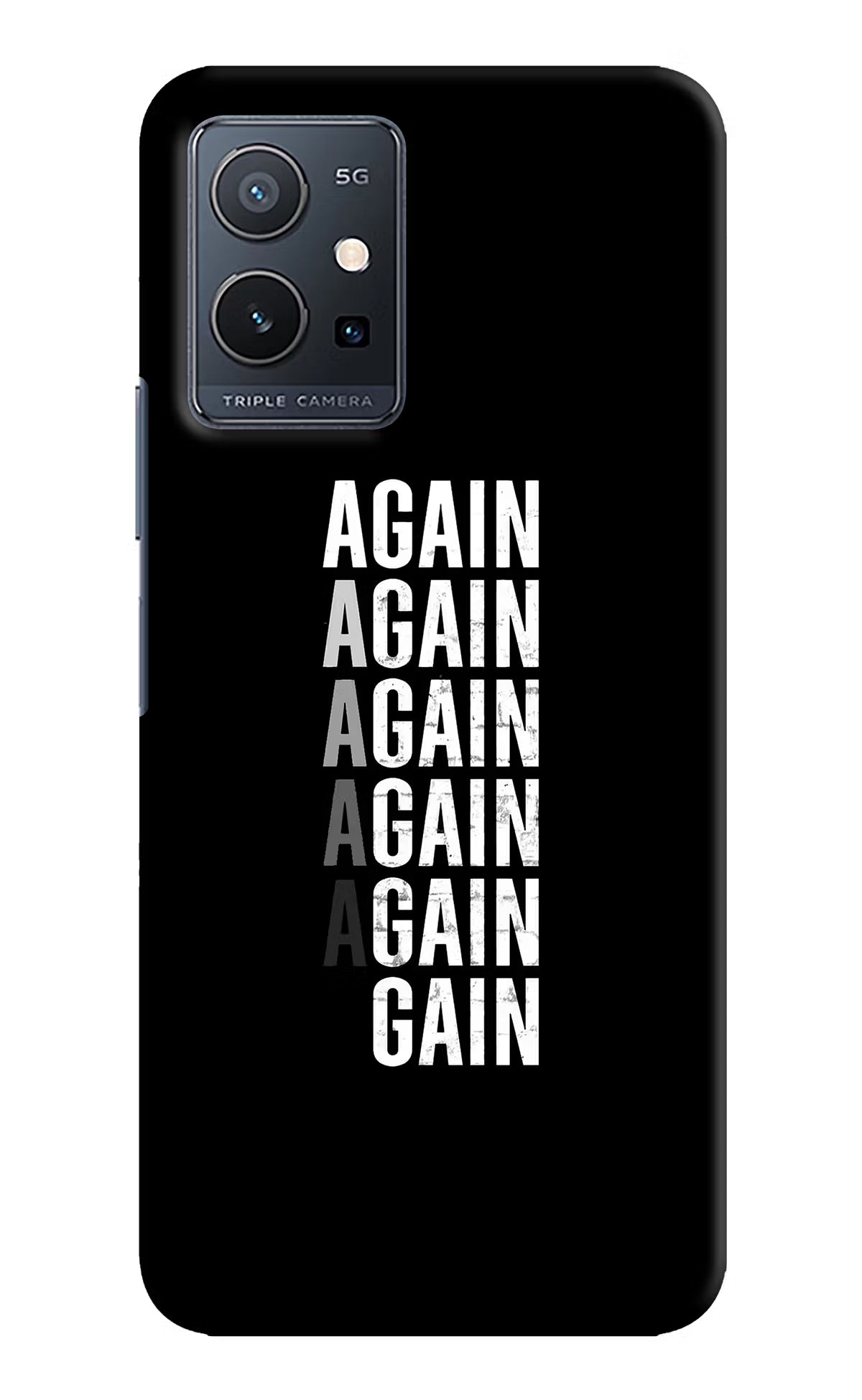 Again Again Gain IQOO Z6 5G (not 44W) Hard Case Back Cover by Casekaro