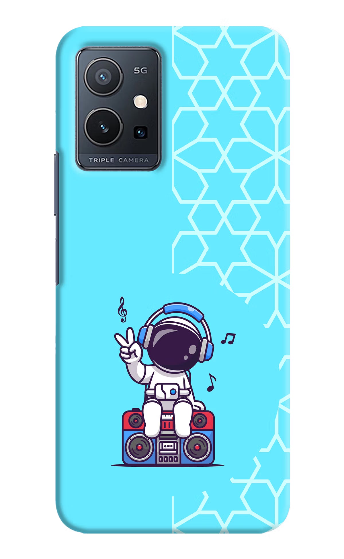 Cute Astronaut Chilling IQOO Z6 5G (not 44W) Hard Case Back Cover by Casekaro