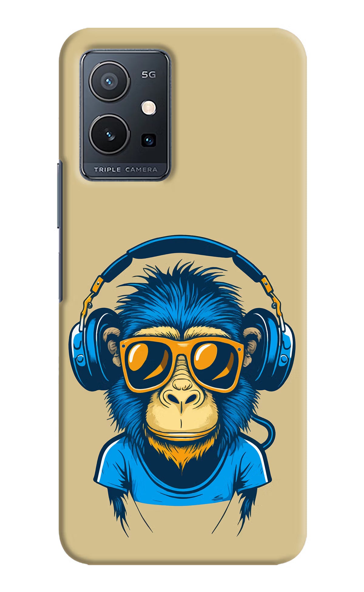 Monkey Headphone IQOO Z6 5G (not 44W) Hard Case Back Cover by Casekaro