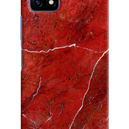 Red Marble Design Vivo Y72 5G Hard Case Back Cover by Casekaro