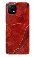 Red Marble Design Vivo Y72 5G Hard Case Back Cover by Casekaro
