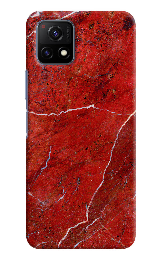 Red Marble Design Vivo Y72 5G Hard Case Back Cover by Casekaro