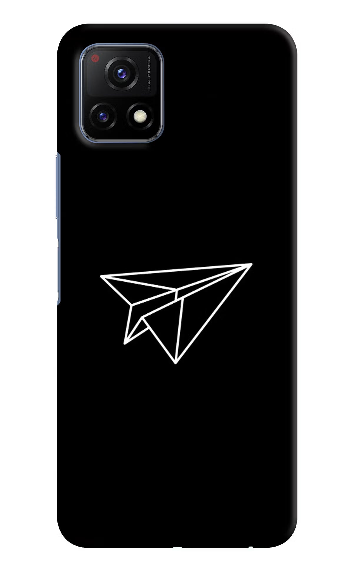 Paper Plane White Vivo Y72 5G Hard Case Back Cover by Casekaro