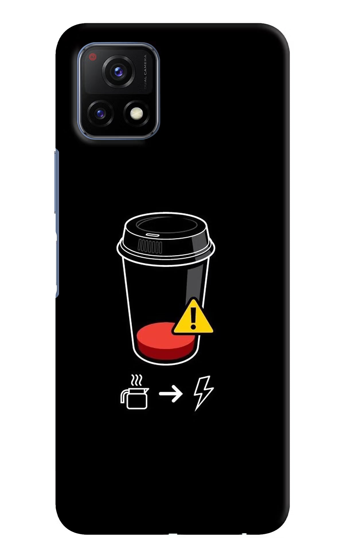 Coffee Vivo Y72 5G Hard Case Back Cover by Casekaro