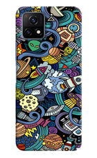 Space Abstract Vivo Y72 5G Hard Case Back Cover by Casekaro