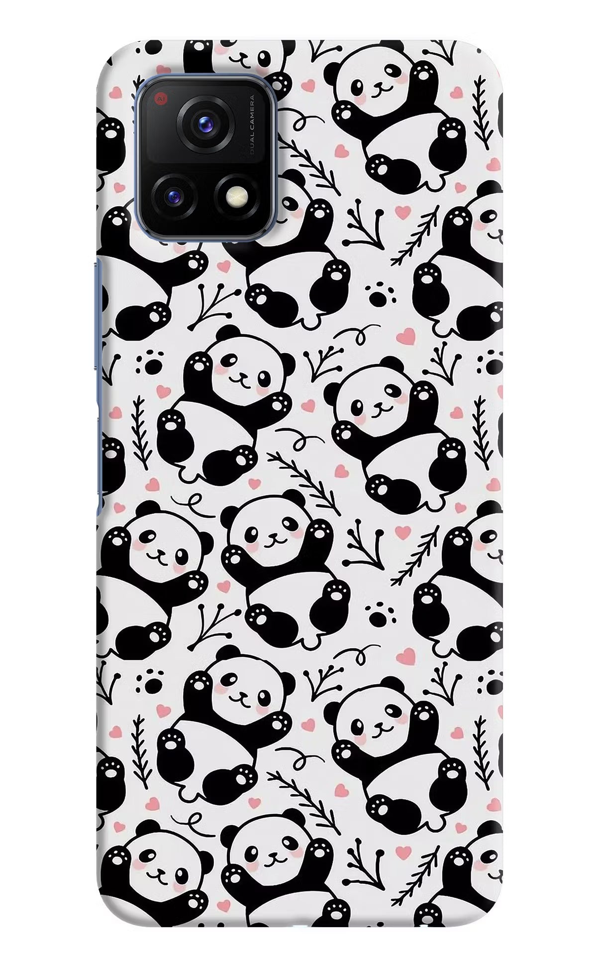 Cute Panda Vivo Y72 5G Hard Case Back Cover by Casekaro
