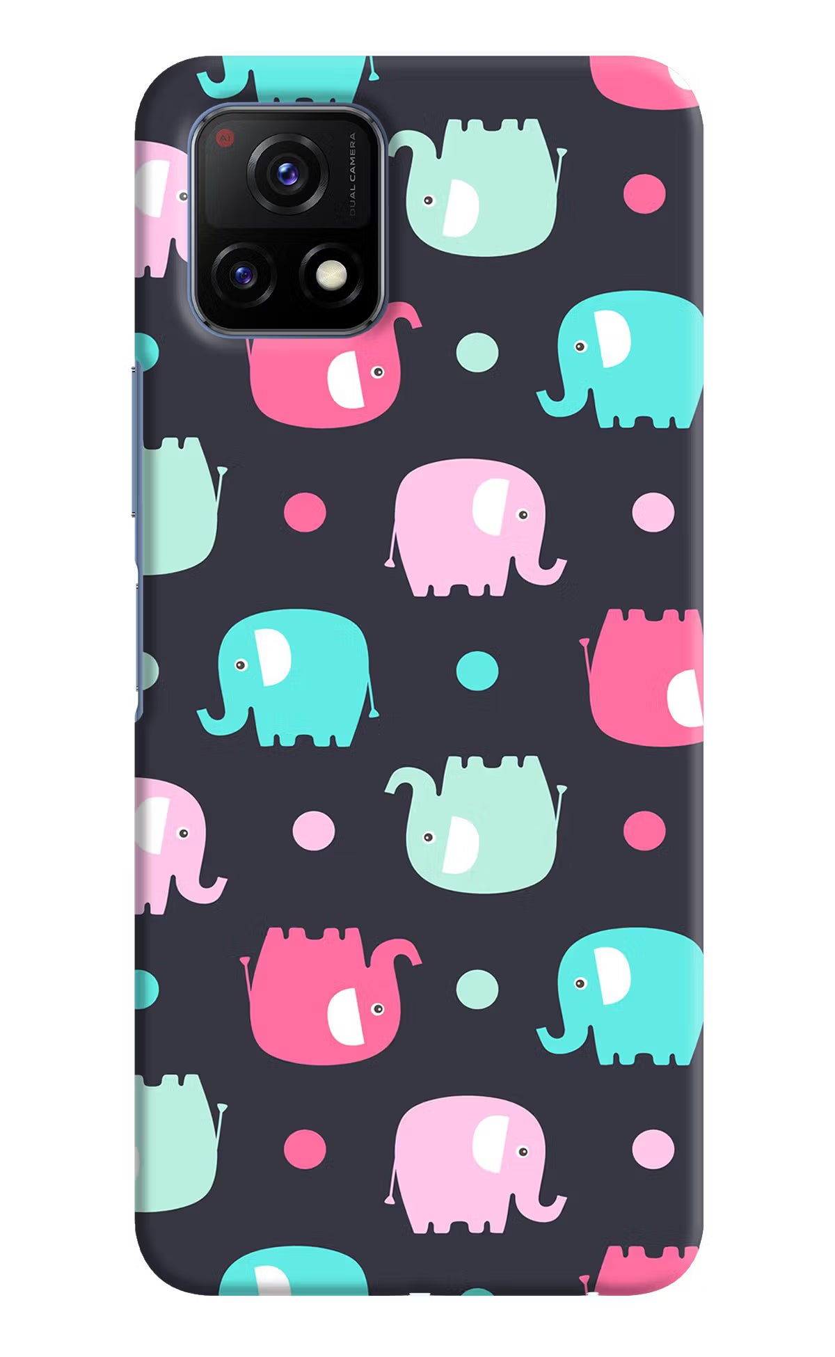 Elephants Vivo Y72 5G Hard Case Back Cover by Casekaro