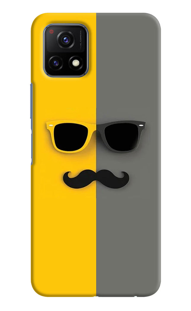 Sunglasses with Mustache Vivo Y72 5G Hard Case Back Cover by Casekaro